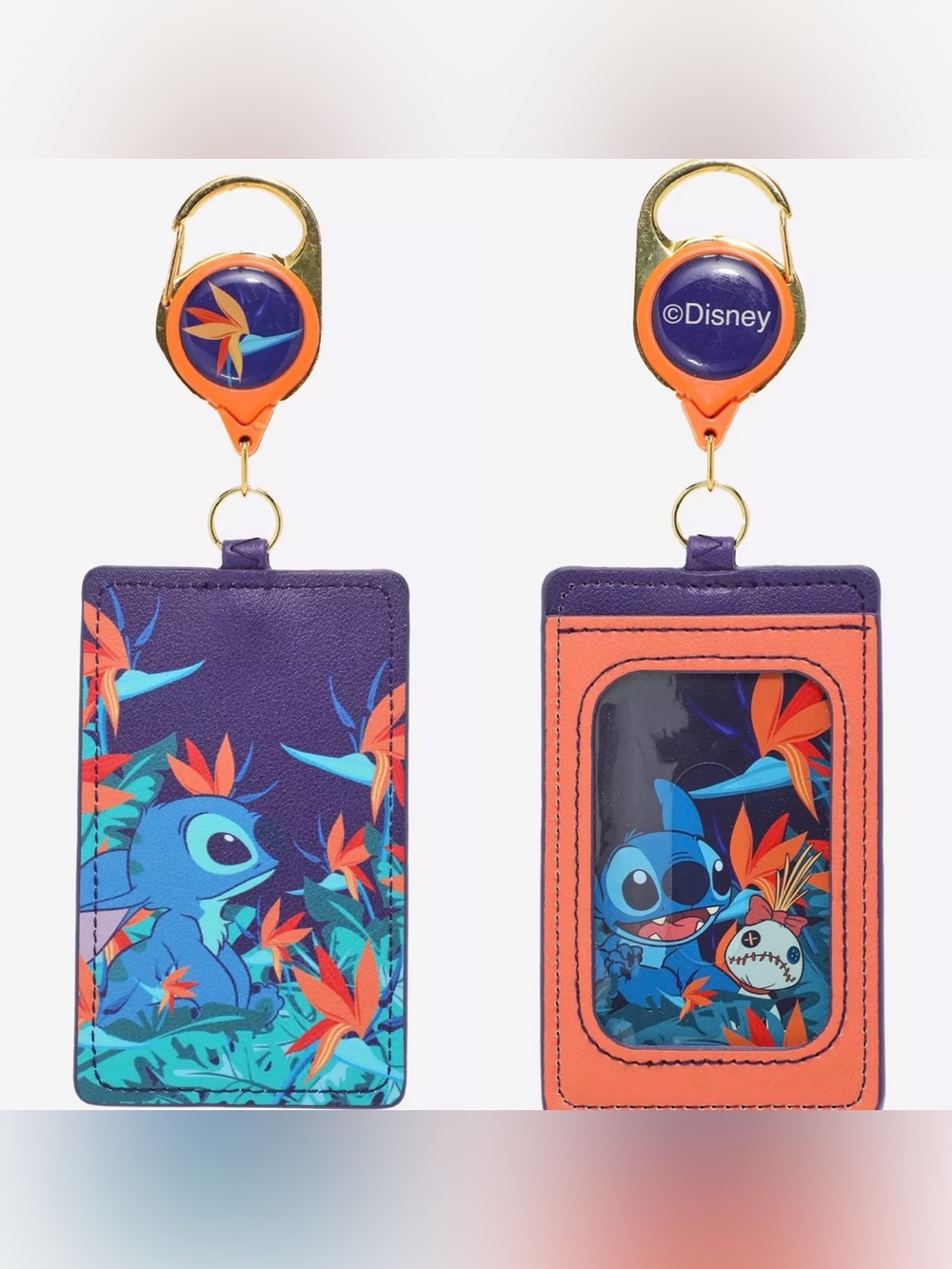 NWT Loungefly Disney Lilo & Stitch Birds of Paradise Retractable Card BoxLunch